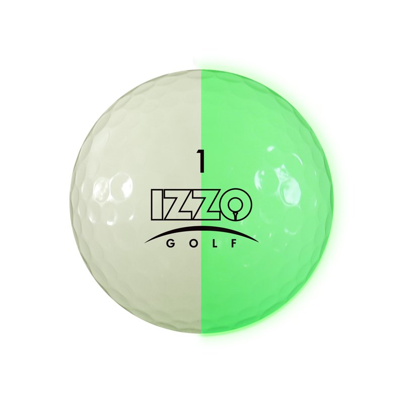 Night Golf Balls 24-Hour Performance with UV Charge & Flashlight - Real Flight & Spin