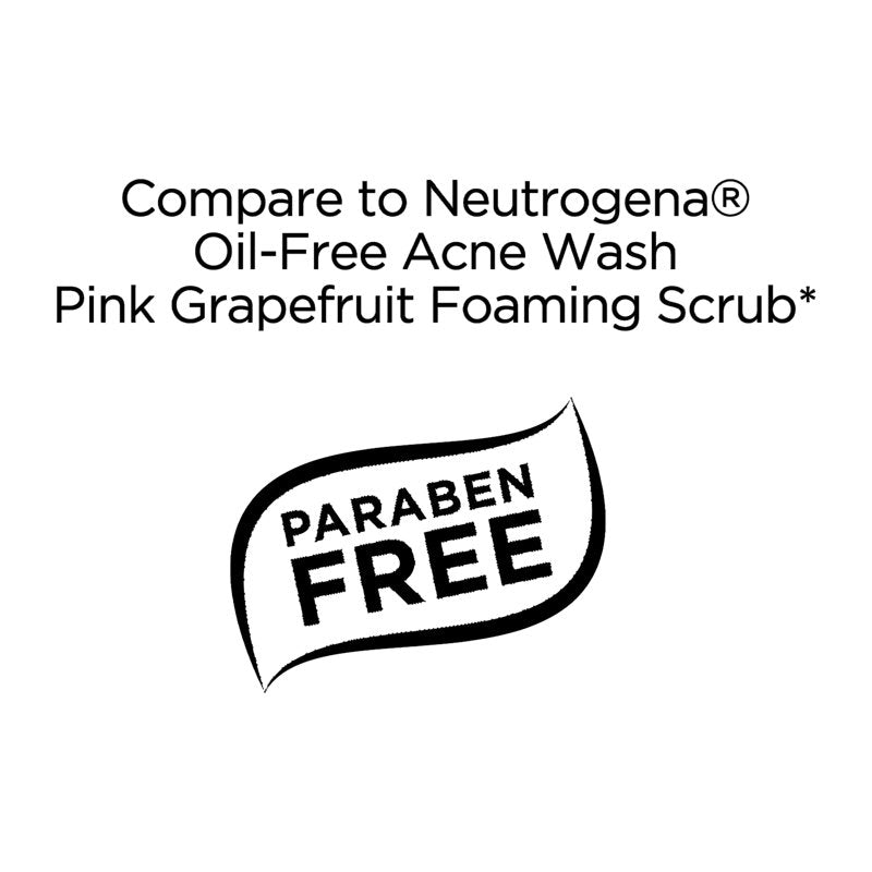 Pink Grapefruit Foaming Acne Scrub 3 Pack - Salicylic Acid Cleanser for Acne-Prone Skin