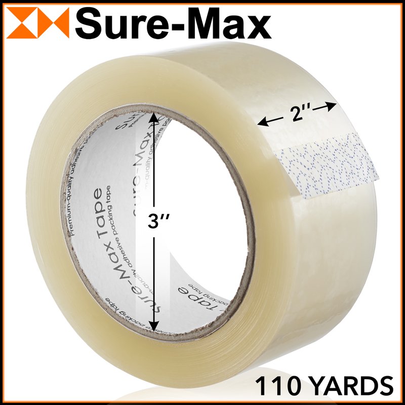 Premium Clear Packing Tape 2.0 Mil Heavy Duty 330 Feet for Shipping & Moving