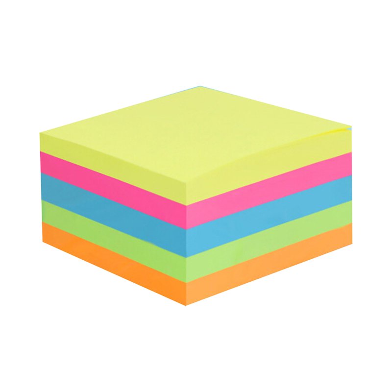 Colorful 3x3 Inch Sticky Notes - Strong Adhesive Memo Pads, 5-Pack
