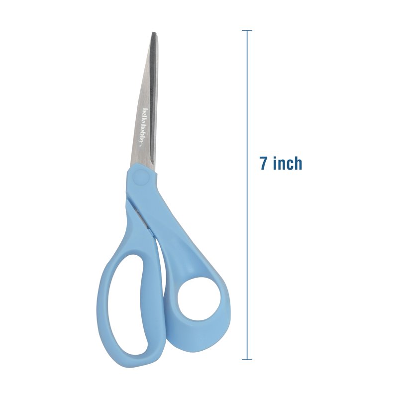 7-Inch Bent Scissors for Crafting and Sewing – Sharp Stainless Steel, Ergonomic Handle