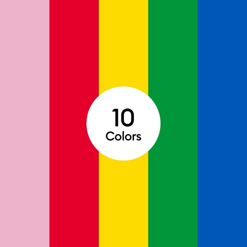 Heat Transfer Iron-On Sheets Rainbow Sampler 12x12 Inches - 10 Pack
