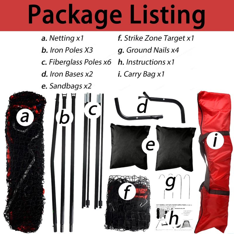 Football Kicking Net 7x4 ft - Heavy-Duty Training Net with Target Zone for Field Goal & Punting