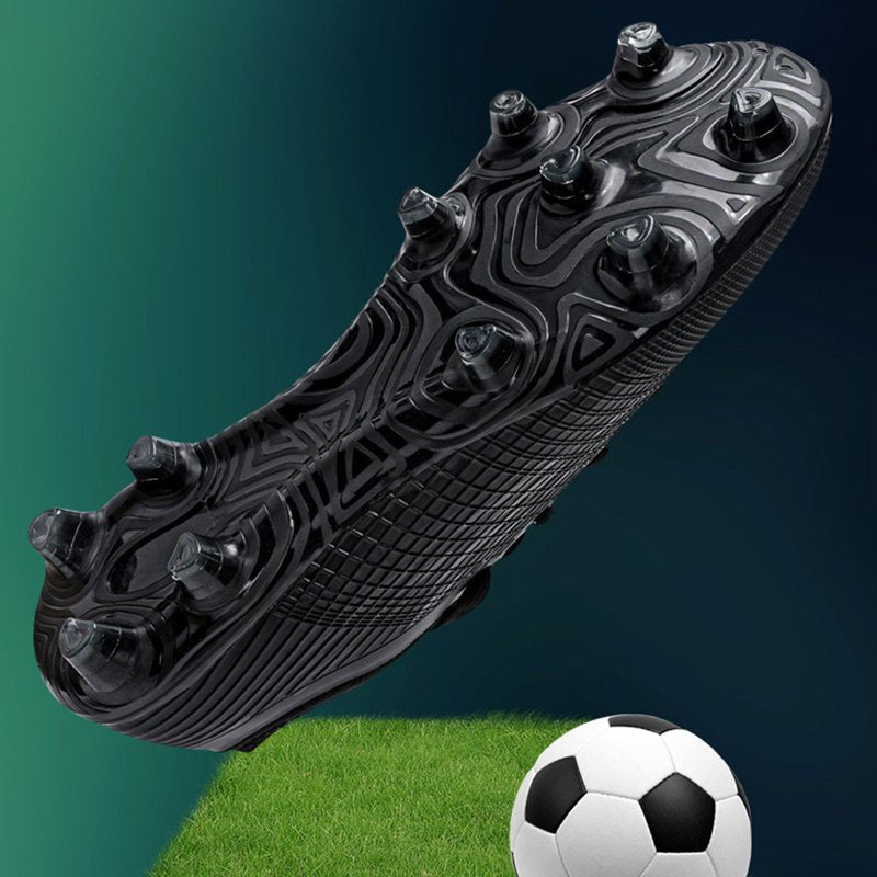 SXcggal Kids Soccer Shoes – Outdoor Low Top Training Shoes, Black