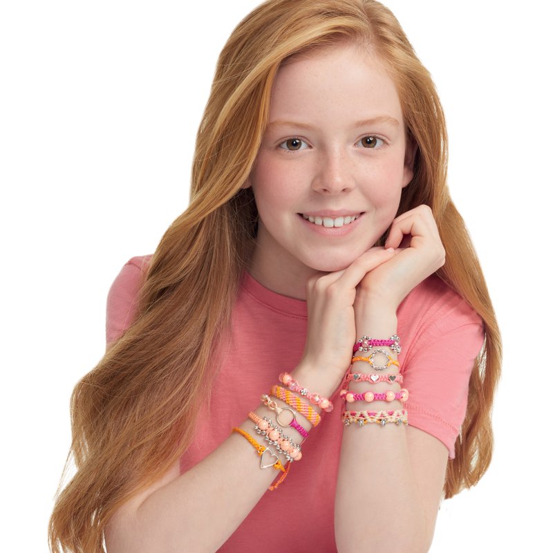 DIY Friendship Bracelets Kit with 8 Knotting Techniques, 114 Pieces for Kids & Tweens