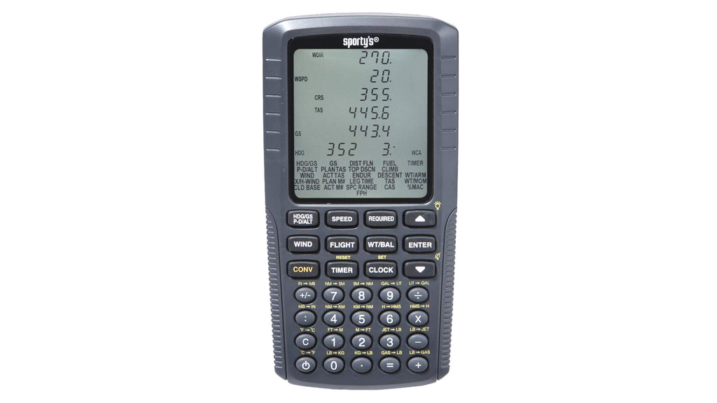 Electronic Flight Computer with Backlit Display & AAA Power for Pilots