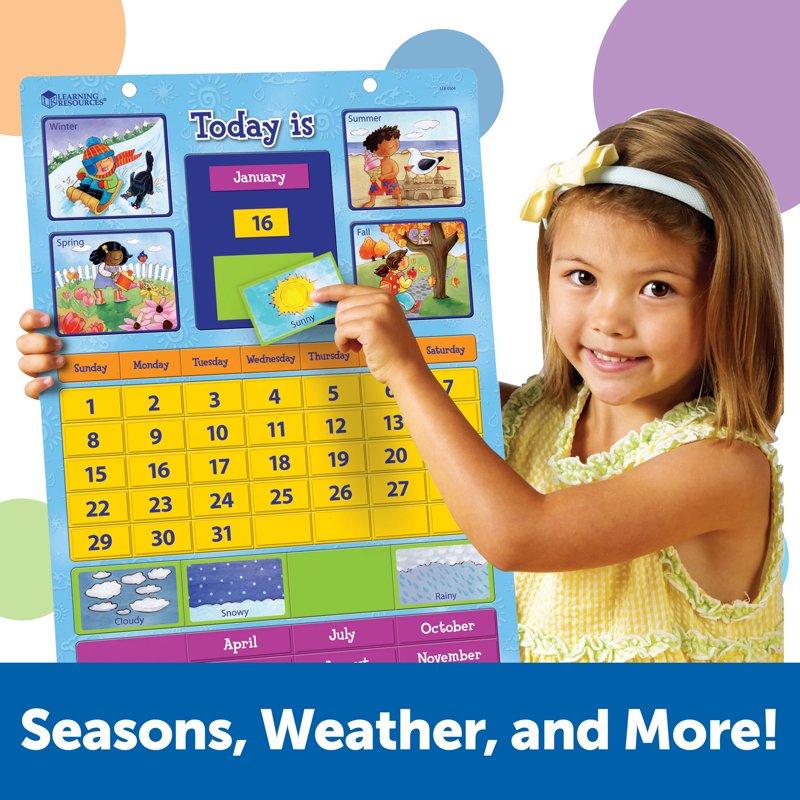 Magnetic Calendar for Kids - Educational Classroom & Home Learning Tool