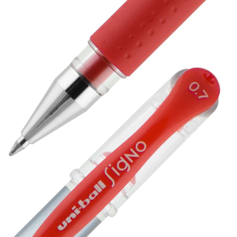 Uniball Rollerball Pens with Gel Ink - Medium 0.7mm Point, Red Ink, Pack Variants