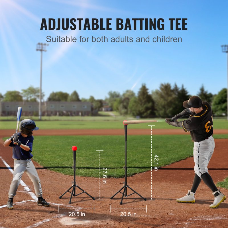 7x7 ft Baseball Softball Practice Net with Batting Tee & Carry Bag