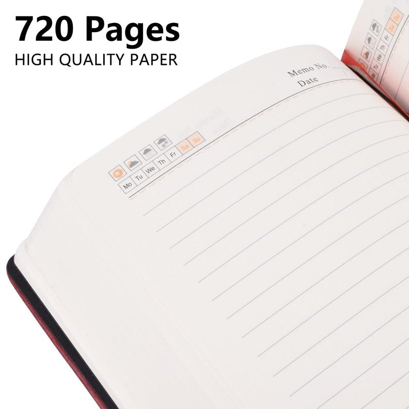 Vintage A5 Faux Leather Notebook Journal with 360 Sheets for Fountain Pen Writing