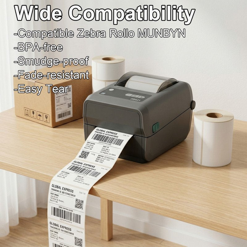 Thermal Shipping Labels 4x6 Inch Pack of 700 - Waterproof Barcode Labels for Shipping
