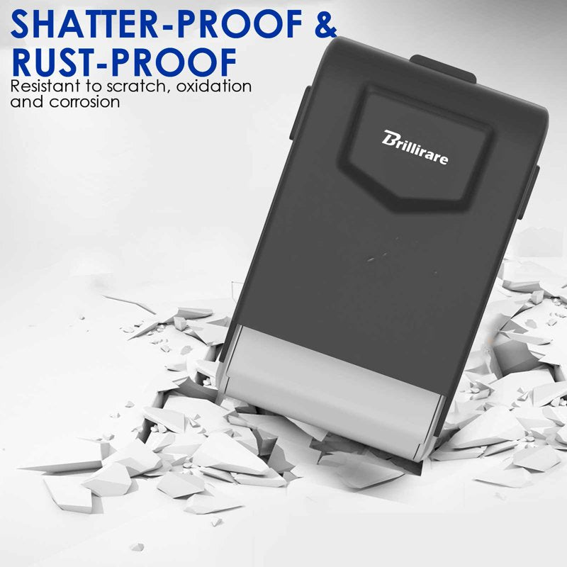 LED Waterproof Metal Lock Box with Combination Lock, Wall Mount Security Hider for Keys