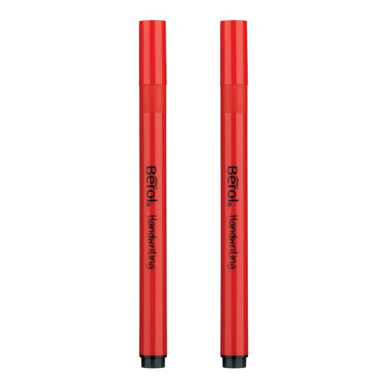Handwriting Pens Set - Easy-to-Hold Round Shape with Washable Black Ink, 2 Pack