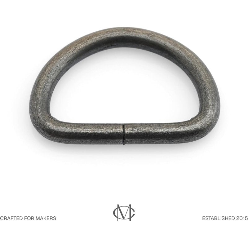 Metal D Rings 1 Inch Non Welded for Bags Belts Lanyards DIY Craft Accessories - Gunmetal & Variants