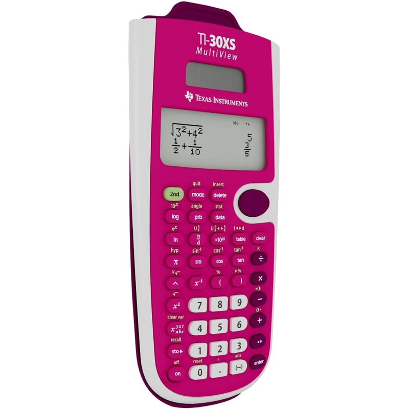 Scientific Calculator with MathPrint for High School Math & Science - Pink