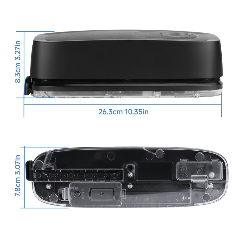 Electric 3-Hole Paper Puncher - 20-Sheet Capacity, Corded & Battery Operated, Office & Home Use