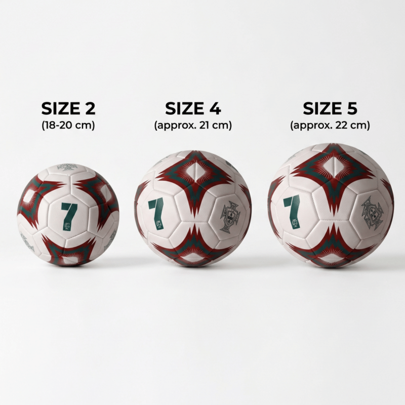 Soccer Ball Size 4 - Portugal Icon Sports No. 7 Official Match Ball, White