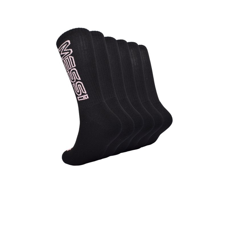 Messi Men’s 6-Pack Crew Socks 10-13 - Soccer-Inspired Ankle Cushioned Socks