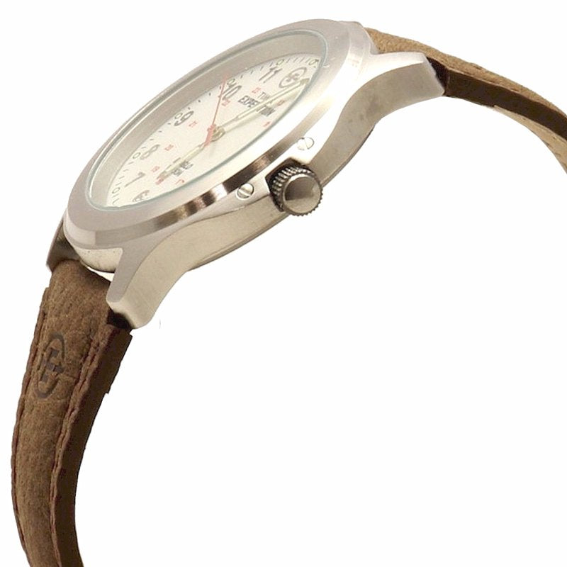 Men's Expedition Field Watch with Leather Strap - 40mm Outdoor Watch, Water-Resistant for Hiking & Casual Wear