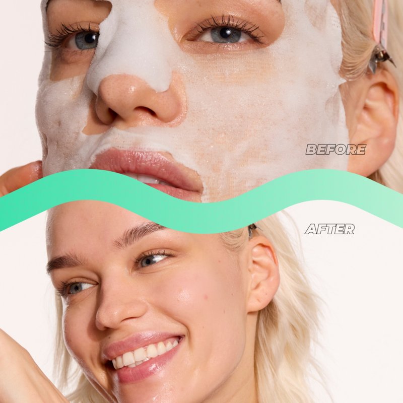 4 Pack Oxygenating Matcha Green Tea Face Masks for Deep Cleansing & Pore Purifying