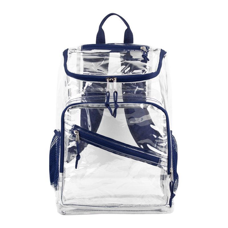 Unisex Clear PVC Top Loader Backpack with Padded Straps - Multiple Colors