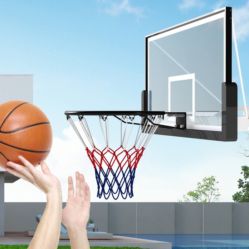 18-Inch Basketball Rim with Double Springs and All-Weather Net - Indoor & Outdoor