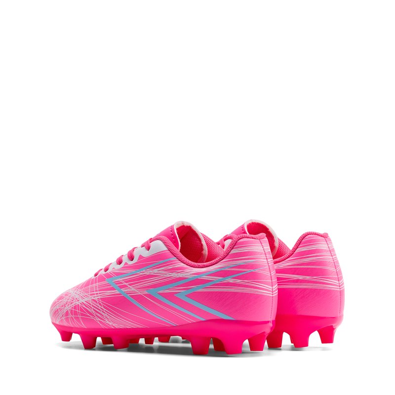 Dream Pairs Kids Soccer Cleats - Youth Firm Ground Football Shoes, Hot Pink