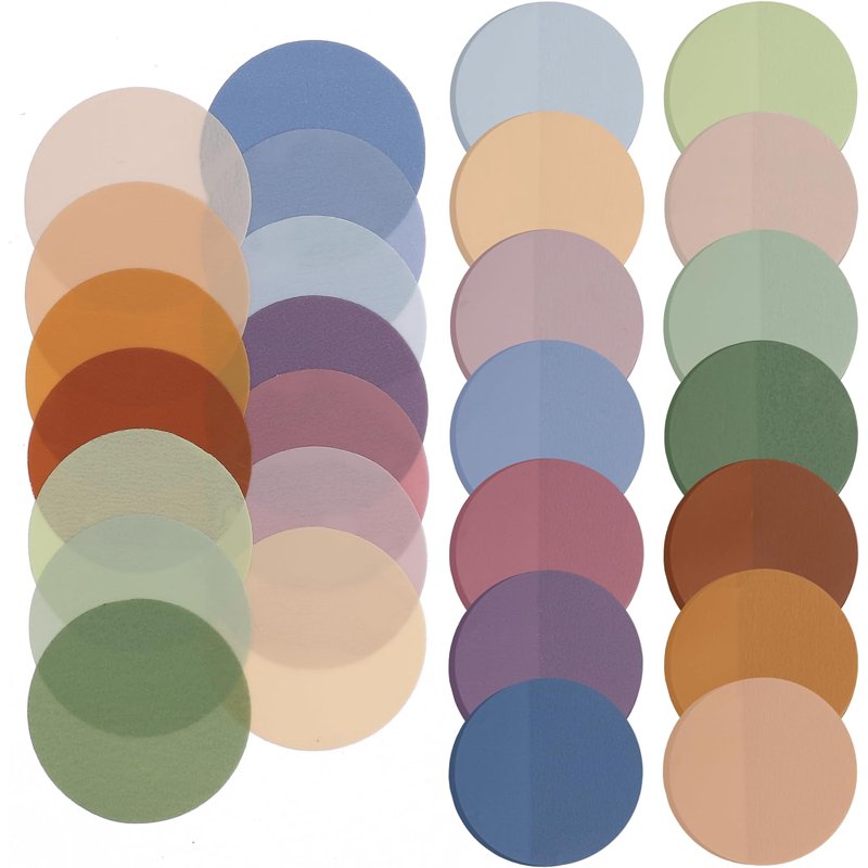 Transparent Sticky Notes Set - 560 Assorted Circular Tabs for Organizing