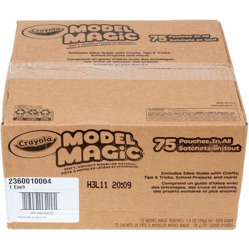 White Modeling Clay for Kids - 75 Pack of Safe, Pliable Craft Dough