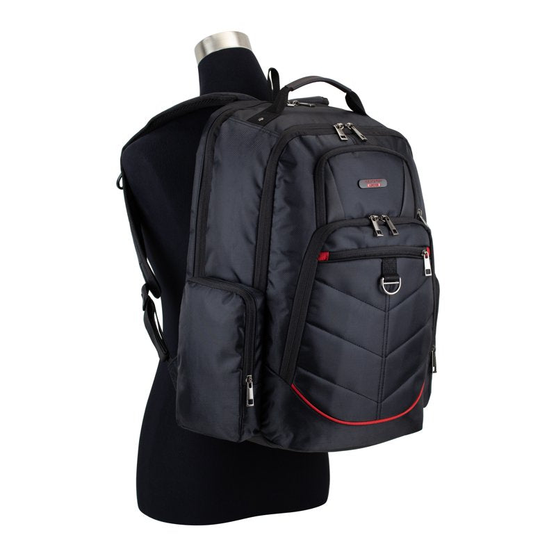 Unisex Tech Backpack with Laptop & Tech Storage - Water Resistant, 19x13x9 inches
