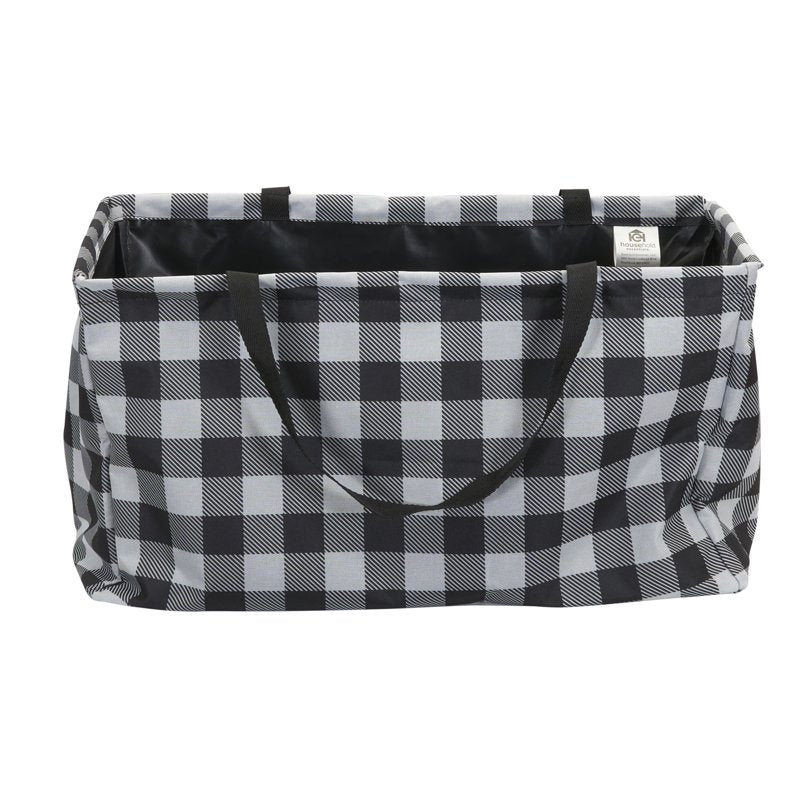 Water-Resistant Canvas Utility Tote with Handles - Rectangular Storage Bag