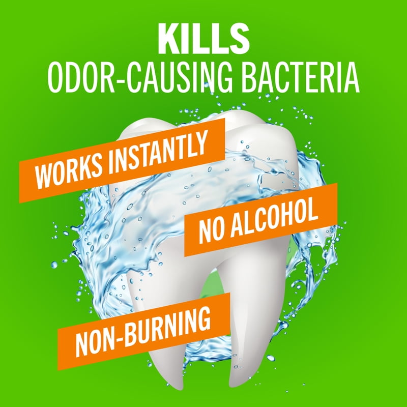 Alcohol-Free Mint Mouthwash for Fresh Breath - 16 Fl Oz, 2 Pack