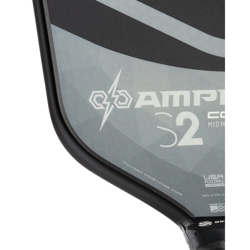 Selkirk Amped Control S2 Pickleball Paddle - Gray, Midweight USAPA Approved