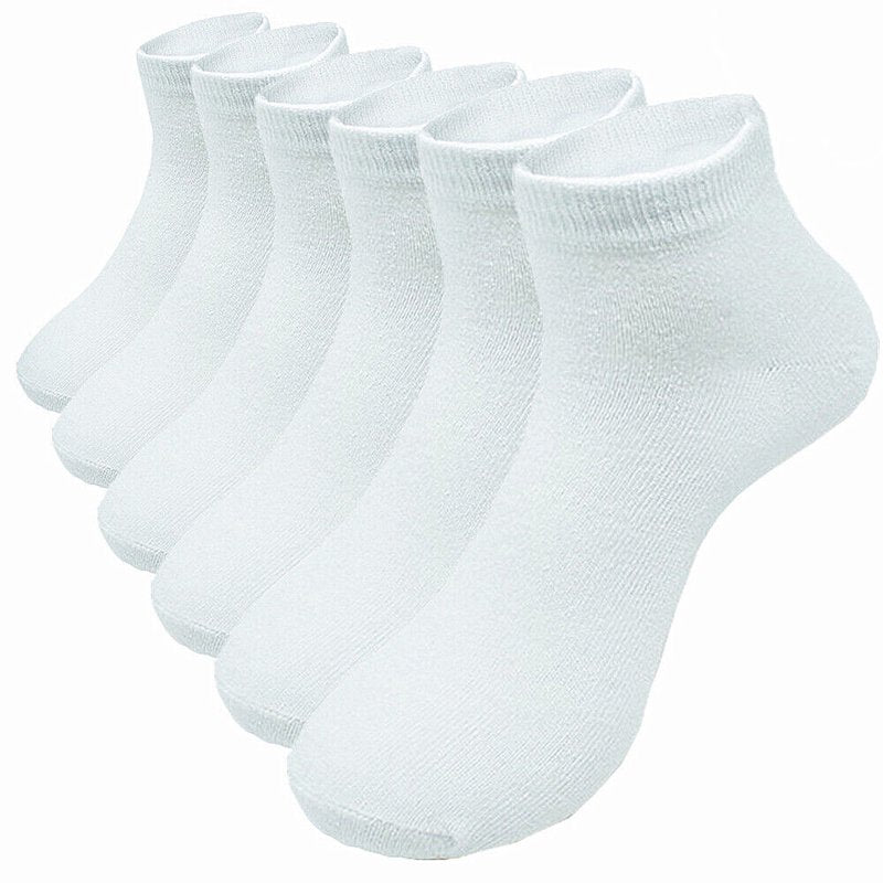 Glory Max 12 Pairs White Ankle Socks Size 10-13 – Men’s Casual Cotton Low Cut