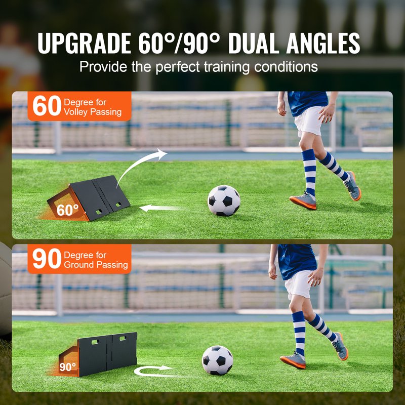 KFFKFF Football Return Board 45x13 in - Dual Angle Bounce Rebounder Panel, Collapsible HDPE Backstop