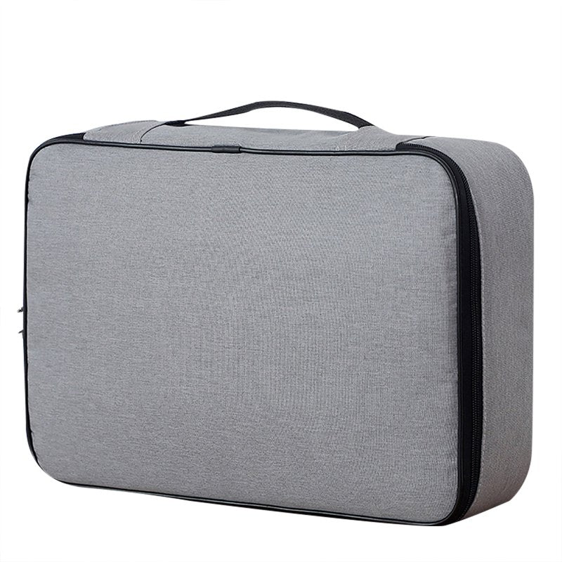 Fireproof Waterproof Document Bag with Lock - Multi-Layer Safety Organizer for Passports, Money, Laptop