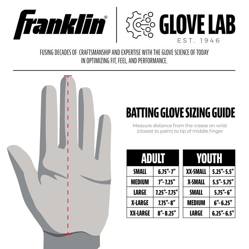 Pro Classic Batting Gloves for Baseball & Softball - Adult Medium