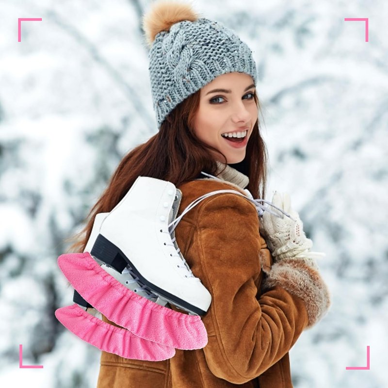Ice Skate Blade Guards for Youth Hockey & Figure Skates - Microfiber Absorbent & Durable