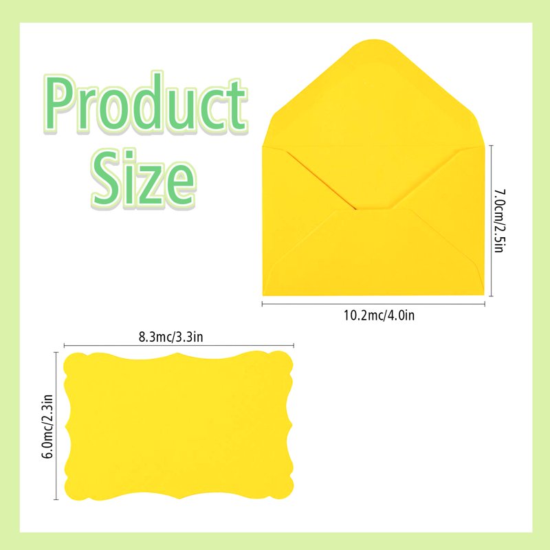 Colorful Mini Envelopes with Blank Note Cards - 100 Pack for Gifts & Celebrations
