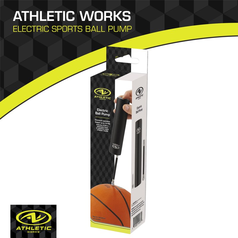 Electric Sports Ball Pump with Hose & Needle - Portable Battery-Operated Inflator