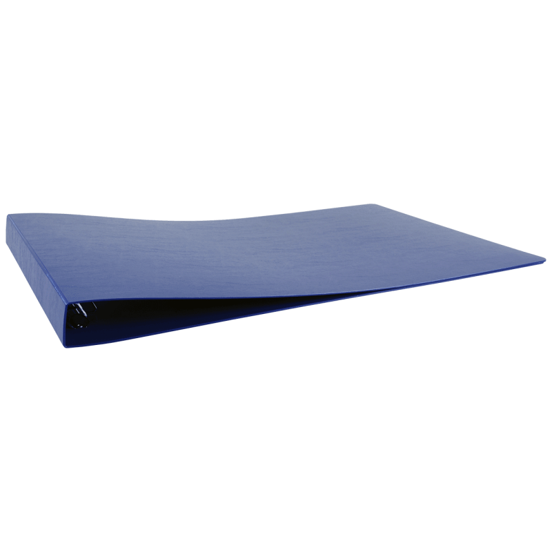 13x19 Document Binder with 1 Inch Angle-D Rings - Durable Poly Cover, Blue