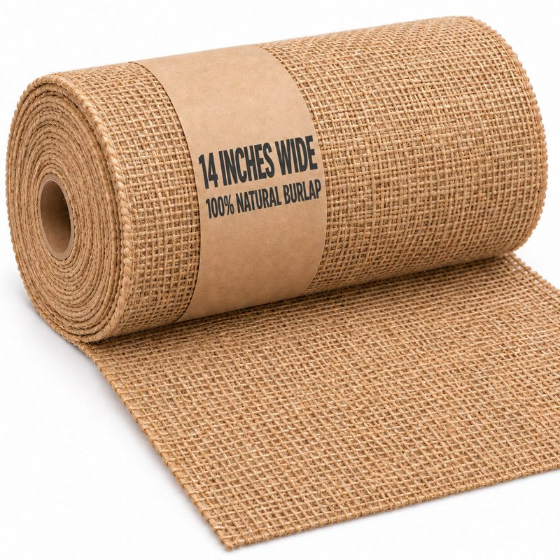 Natural Burlap Fabric Roll for Crafts and Home Decor