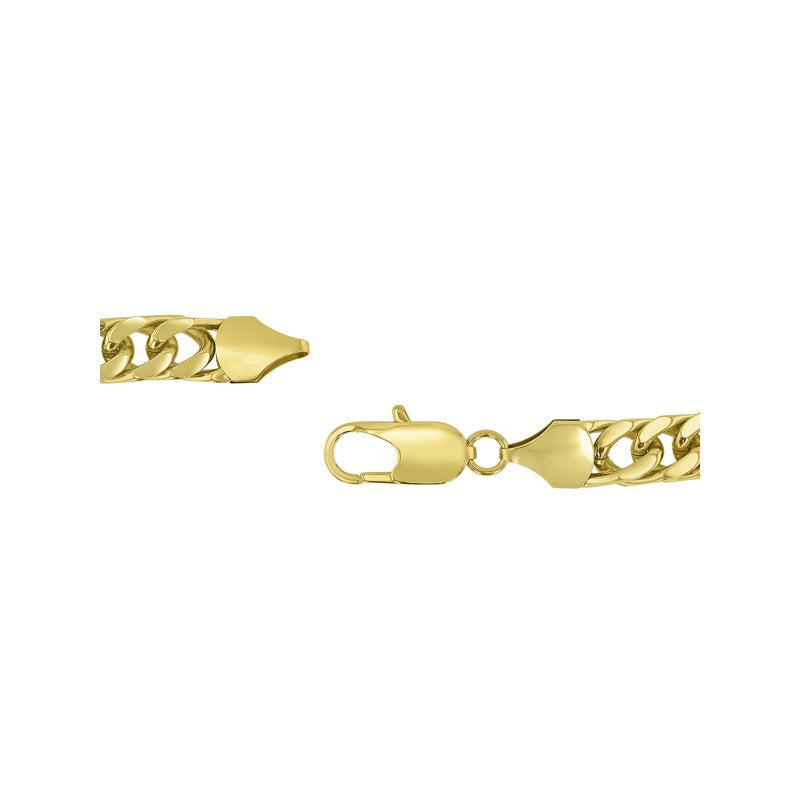 Men's Gold-Tone Stainless Steel Curb Link Bracelet 8.5 Inches