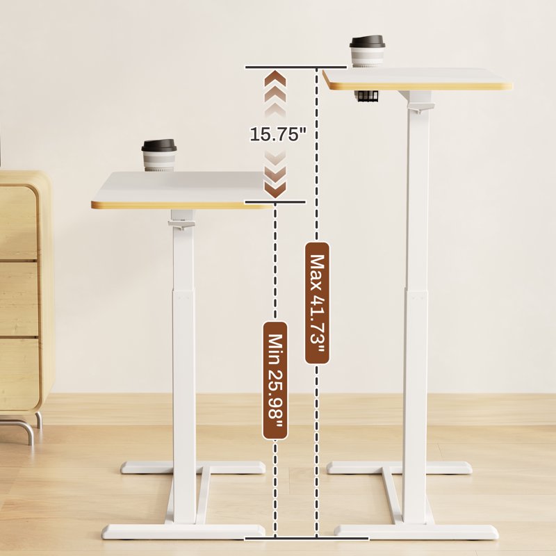 Adjustable Overbed Bedside Table with Wheels – Portable Laptop & Snack Tray