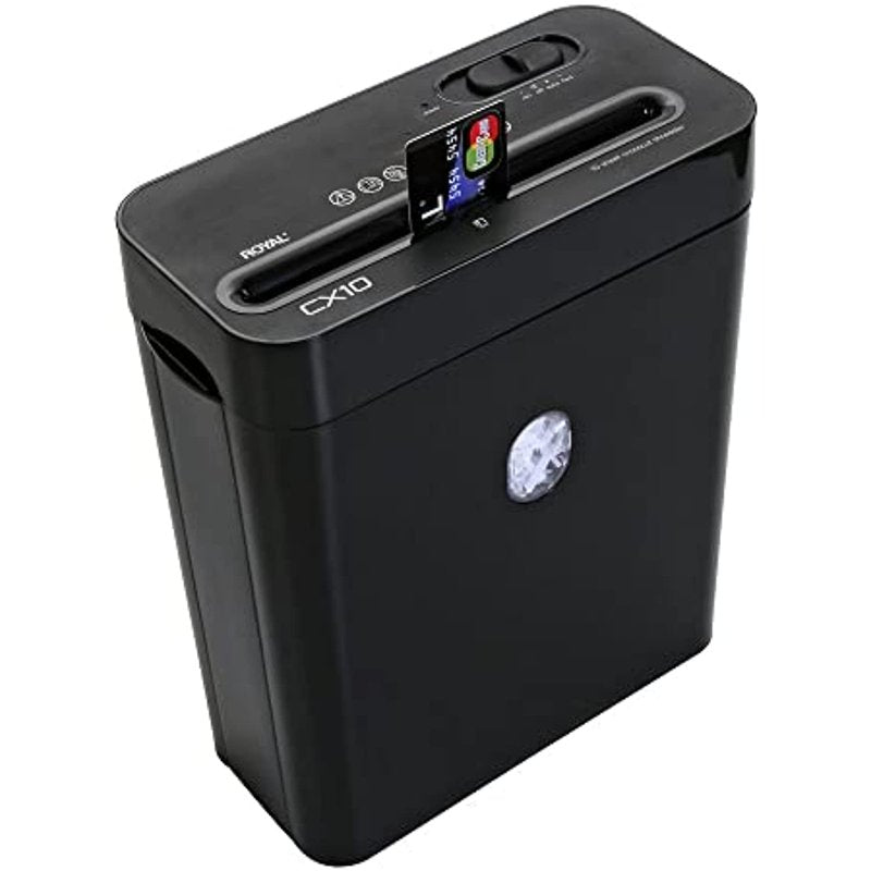 Personal Crosscut Paper Shredder 10 Sheet Capacity with Waste Bin
