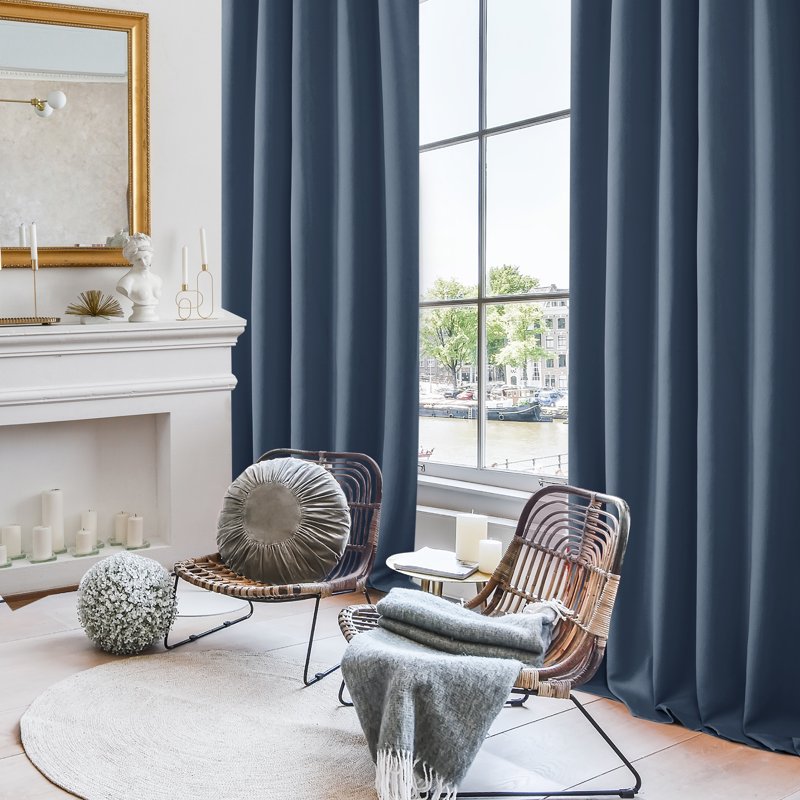 Thermal Insulated Blackout Curtains - Room Darkening Drapes for Living Room & Bedroom