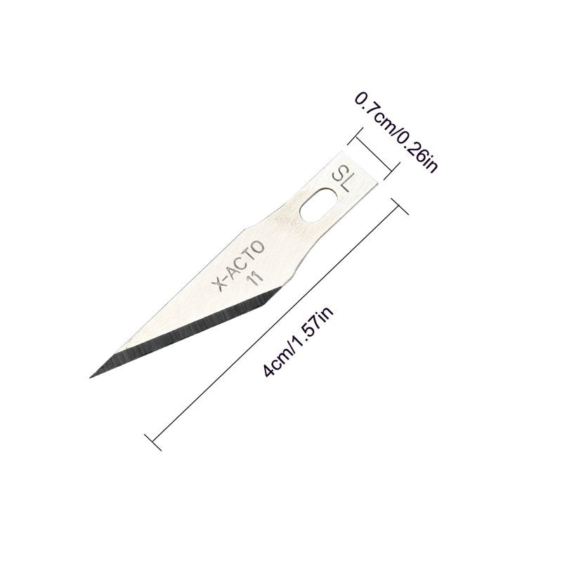 100 Pack Replacement Craft Knife Blades - Sharp, Rust-Resistant Carbon Steel