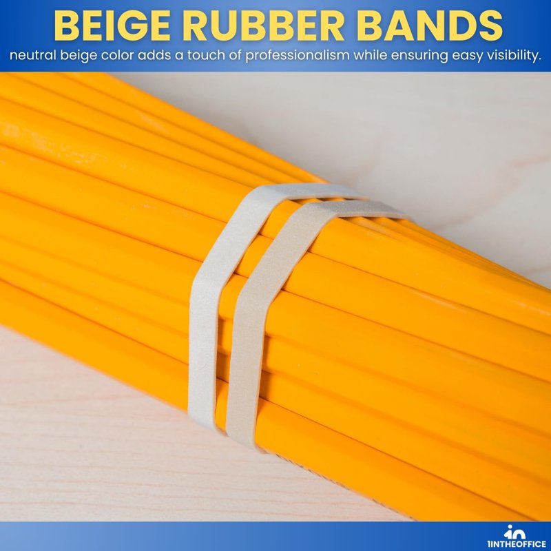 Heavy Duty Rubber Bands #64 - Thick Beige Office & Packing Supplies (3 Pack)