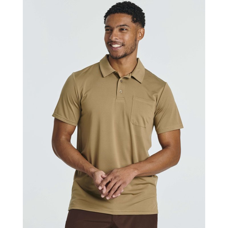 Real Essentials 3 Pack Men’s Short Sleeve Pocket Polo Shirt - Dry-Fit Moisture-Wicking (Variation: Set 6, M)