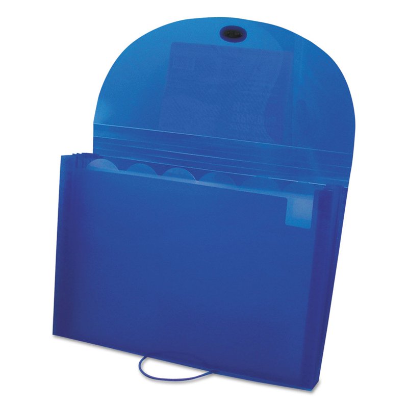 Biodegradable Expanding File Folder - 7 Pockets, Letter Size, Blue